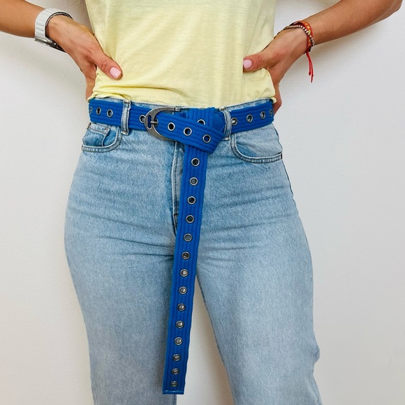 Free People Accessories - New Free people Avril  woven belt cobalt blue S/M